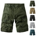 thumbnail image 1 of BADHUB Cargo Shorts for Men Classic Button Zipper Ripstop Work Shorts Durable Outdoor Hiking Shorts with Multi Pocket Clearance Army Green XXL, 1 of 6
