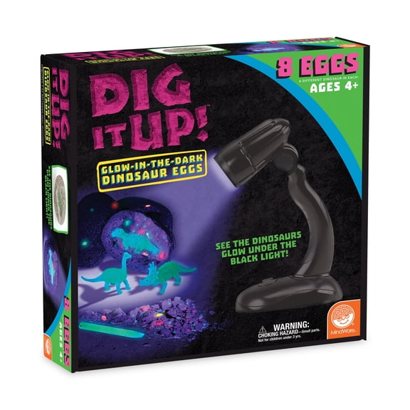 MindWare Dig It Up! Glow-in-the-Dark Dinosaurs, Age 4 & up