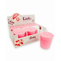 Sugarplum Cranberry Soy Votive Candles - Scented with Natural Fragrance Oils - 6 Pink Natural Votive Candle Refills - Christmas & Holiday Collection