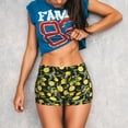 thumbnail image 2 of KLL Lemon Fruits Flowers Leaves Pattern Workout Shorts for Women Scrunch Short Gym Yoga Running Sport Active Exercise Fitness Shorts, 2 of 8