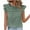 Army Green, variant on Blmnix Spring Womens Tops Short Sleeve Green Vacation Casual Eyelet Solid Blouse Teens Tops Summer
