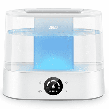 DREO Humdifier for Bedroom, 4L Cool Mist Top-Fill Ultrasonic Humdifier for Baby Room and Plants, 28dB Whisper-quiet, 36H Long Runtime, Essential Oil Aroma Pad Tray