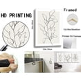 thumbnail image 4 of Neutral Botanical Flower Line Wall Art Set of 3 Modern Minimalist Plant Canvas Pictures Black and White Farmhouse Artwork Boho Painting Prints for Wall Decor Aesthetic Framed 12x16 In, 4 of 7