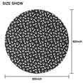 thumbnail image 6 of Black Dog Paw Footprint Bone Round Tablecloth 60"x60",Wrinkle Wipeable Table Cloth for Kitchen Dining Room Picnic Patio Party, 6 of 6