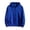 Blue, variant on Men's Full-Zip Hoodie Long Sleeve Hooded Sweatshirt with Drawstrings Kangaroo Pocket Solid Top Soft Warm Comfortable Stretch for Versatile Fall Wear Gym Warm-Ups and Weekend Walks Blue 2XL