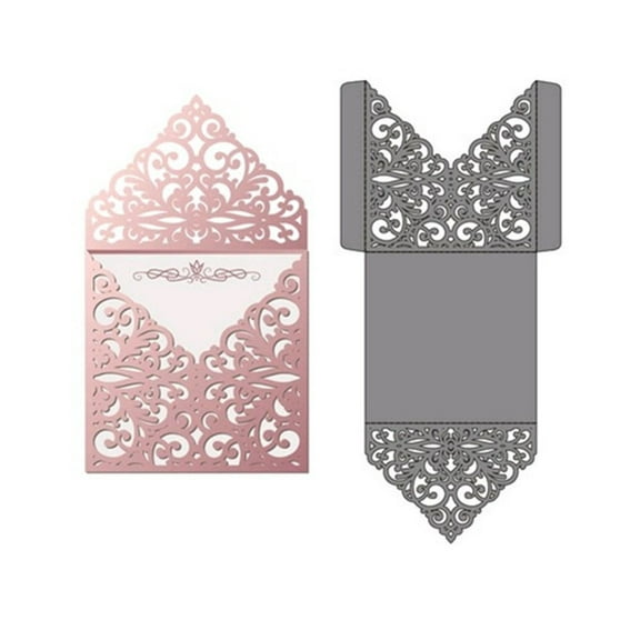 Die Cuts for Card Making, Ouginx Hollow Lace Envelope Metal Cutting Dies DIY Die Cutters Die Stencils for Scrapbooking, Embossing & More