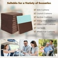 thumbnail image 6 of Costway 10 PCS Seat Cushions Gel Memory Foam Non-slip Bottom Dining Office 18''x18'' Brown, 6 of 10