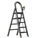 thumbnail image 4 of Escalera telescópica plegable para el hogar, escalera de espiga estable y duradera con pedal grande y grueso, escalera multifuncional para interiores, 4 of 4