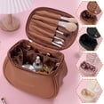 thumbnail image 2 of Women's Large Capacity PU Cosmetic Bag - 21x14x14 cm, Portable, High-End Design, Multi-Functional Storage, Ideal for Travel, 2 of 8
