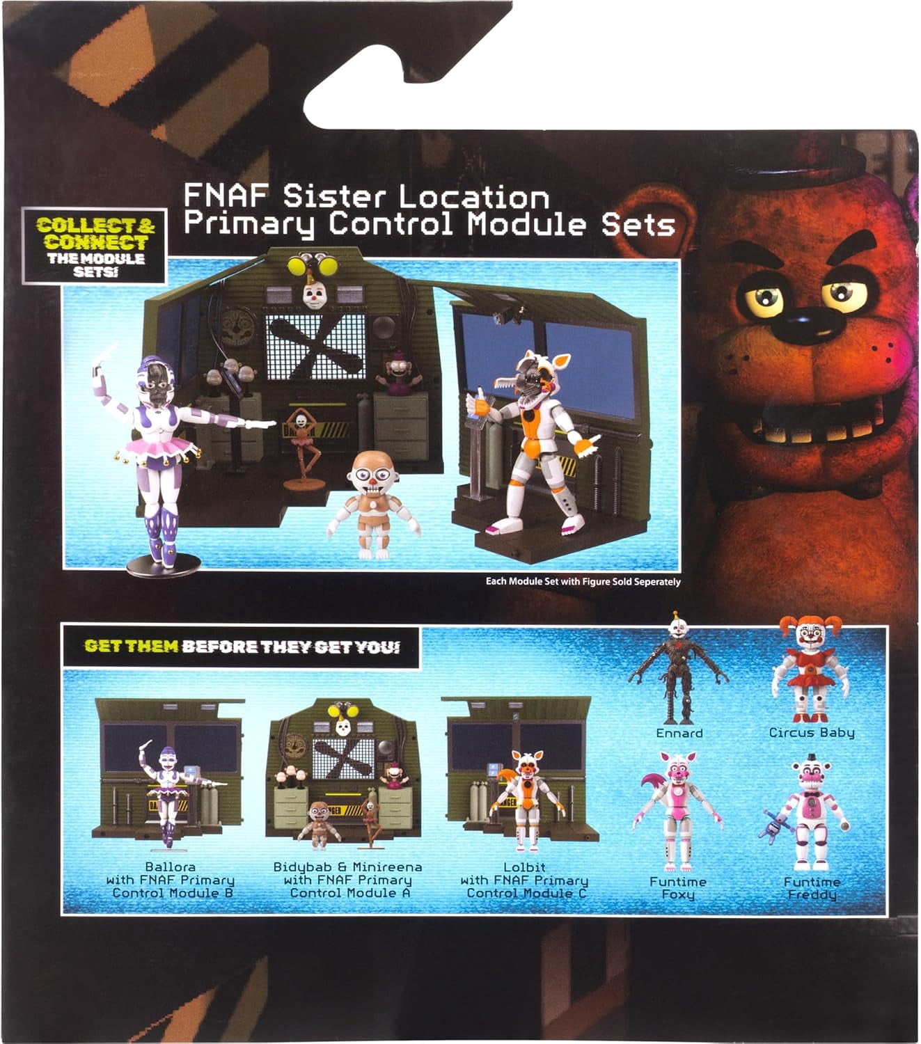 Jazwares Five Nights at Freddy’s Lolbit Office Set - 5-Inch Articulated Figure with Jumpscare Feature, Glow-in-The-Dark Eyes, and Diorama