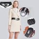 thumbnail image 3 of Wide Women Belt , Ladies Belt , Waistband , Belt , elastic cinch belt , Black , Leather , Double ring buckle , Dress Accessory , Fashion Crochet Belt, 3 of 5