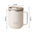 thumbnail image 2 of 500ml 304 Stainless Steel Coffee Mug with Dual-Mode Sealed Lid, Leak-Proof Insulated Travel Tumbler with Wide Handle for Office, Commute & Home, 2 of 8
