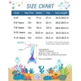 thumbnail image 2 of 5PCS Mermaid Tails for Swimming for Girls Kids Mermaid Swimsuit Costume Princess Bikini Set Bathing Suits High quality, 2 of 5