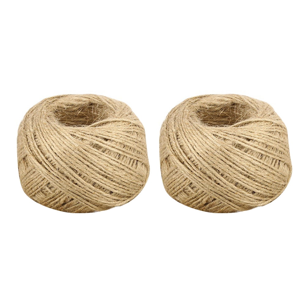 HOMEMAXS 2 Rolls Jute Twine DIY Crafts Jute String Gift Wrapping String