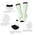 thumbnail image 4 of Picia Women Crew Soft Moisture-wicking Socks Green Checkboard Pattern Design Cotton Socks, One Size fit All, 4 of 9