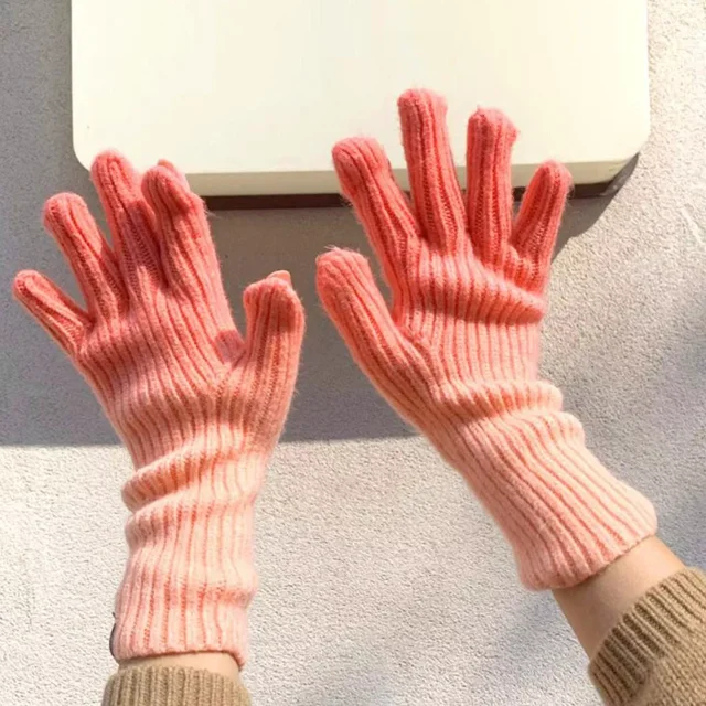 Invierno Cálido Niños Adultos Unisex Punto Guantes Largos