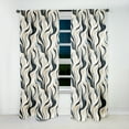 thumbnail image 2 of Designart "Monochrome Mystic Flow I" Abstract Blackout Curtain Panels, 2 of 4