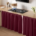 thumbnail image 4 of ZhangC Kitchen Cabinet Curtain, 27.5inx39.3In Length Kitchen Cabinet Cover Curtain, Farmhouse 3D Wave Line Short Curtain Tiers for Bathroom Laundry RV Camper, Home Decor, 4 of 6