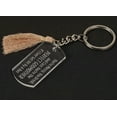 thumbnail image 2 of Inkdotpot Key Chain For Godmother Engraved Acrylic Key Holder Housewarming Gift, 2 of 5