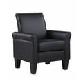 thumbnail image 5 of Lohoms Modern Faux Leather Accent Chair Uplostered Living Room Arm Chairs Comfy Single Sofa Chair (Black), 5 of 7