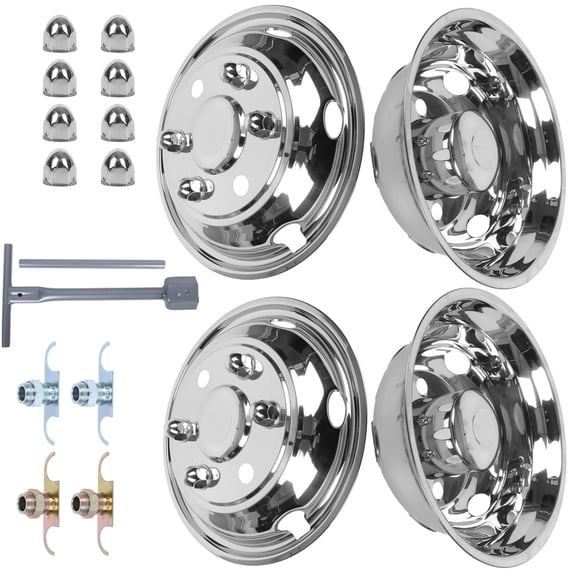 Simuladores de ruedas Hightall de 19,5" de acero inoxidable de 6 birlos