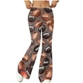 thumbnail image 6 of Cutuoiiu Women's Soft Plus Size American Football Prints Flare Yoga Pants Gifts, 6 of 9