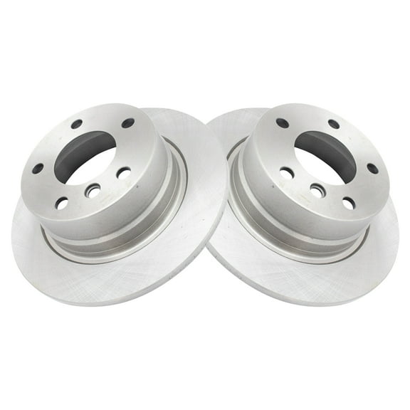 TRQ Rear Brake Rotors Set Solid Fits Select 2003-2005 BMW Z4