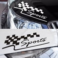 thumbnail image 3 of HEVIRGO SPORT Letter Checkered Racing Flag Removable Car Sticker Auto Reflective Decal, 3 of 6