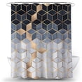 thumbnail image 3 of Cortina de Ducha 180 x 180 cm Cortinas de Ducha Geométricas de Mármol Gris Tela de Poliéster Impermeable Antimoho Cortina de Baño Lavable para Baño con 12 Anillas de Cortina de Ducha, 3 of 7