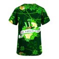 thumbnail image 4 of Luxalzxs Womens Scrub_Tops St. Patrick's Day Print Short Sleeve V-Neck Nursing Uniform Medical Scrubs Workwear, 4 of 4