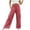 #06 Red 【Mix & Match: Stock Up on Your Favorite Colors】, variant on Women's Soft Polyester Blend Stretch Pants with Elastic Waist, Full Length Casual Fit with Functional Pockets, Tummy Control Body Shaping Design, Everyday Comfort, Work, Travel,