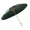 thumbnail image 1 of Paraguas plegable a prueba de viento para hombres y mujeres, miniparaguas portátil de viaje. verde, 1 of 9
