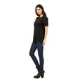 thumbnail image 3 of Emmalise Women's Round Neck Short Sleeve Tru-Fit Tee Shirt, Black, X-Small, 3 of 4