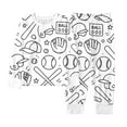 thumbnail image 4 of OSOLU Children Girls Clothing Sets Graffiti Long Sleeve Outfit Soft 2 Piece Home Cozy Cute Cartoon Pattern Loungewear Vacation Playful Sets, 4 of 7