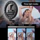 thumbnail image 5 of Trípode de aleación de aluminio con luz anular de 6 pulgadas - 3 efectos de iluminación, 9 niveles de brillo, plegable y portátil para selfies, fotos en grupo, transmisiones en vivo y maquillaje, 5 of 6
