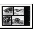 thumbnail image 2 of Historic Framed Print, [Transportation methods in Japan - Horse-drawn wagons, man pulling wagon, and horse pulling cars on tracks], 17-7/8" x 21-7/8", 2 of 9