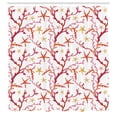 thumbnail image 3 of Ambesonne Nautical Shower Curtain, Corals Crabs Shells Marine, 69"Wx75"L, White and Multicolor, 3 of 5