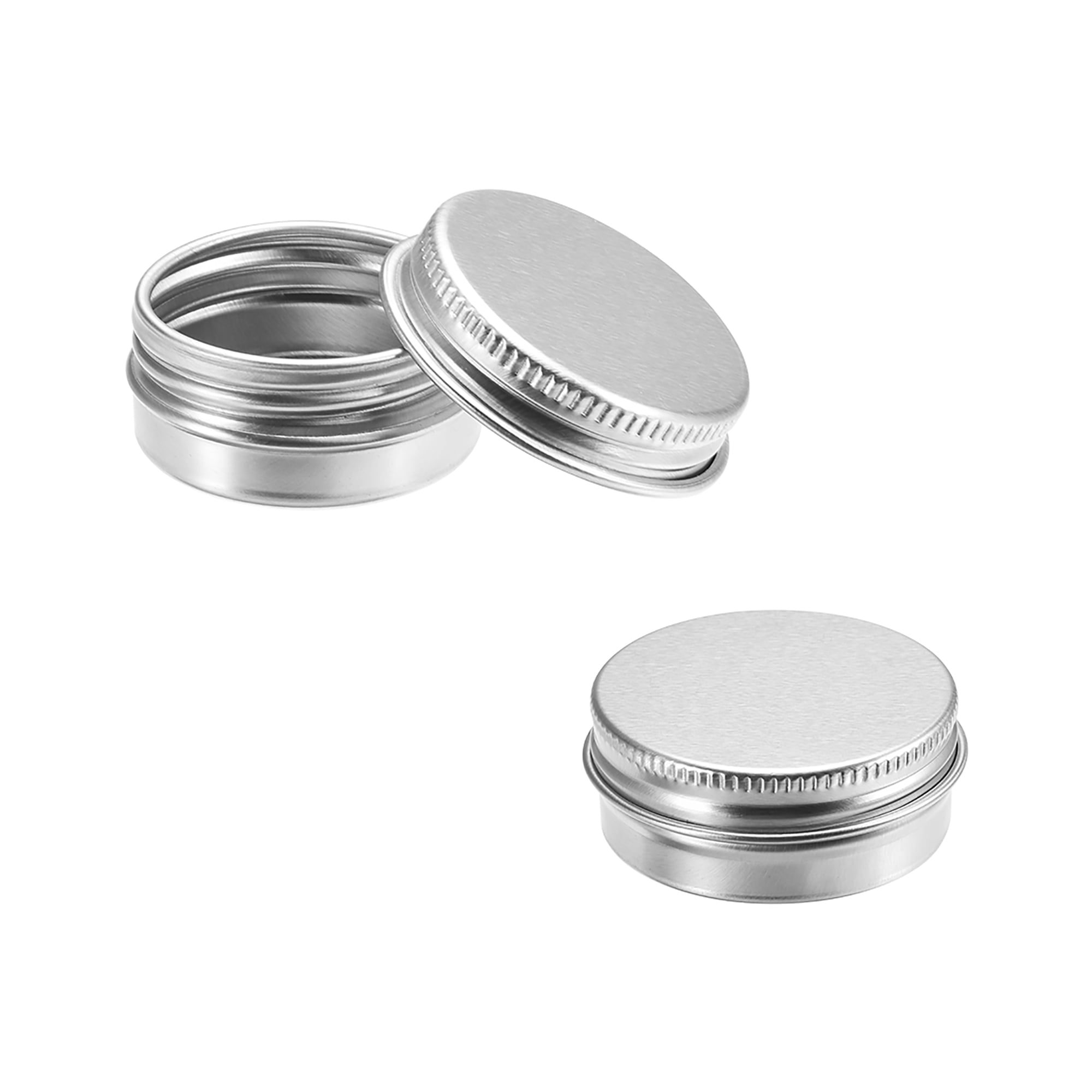 0.33 oz Round Aluminum Cans Tin Can Screw Top Metal Lid Containers 1ml