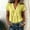 *Yellow, variant on ClodeEU Women's V Neck Pleated Short Sleeve Blouse, Casual Loose Fit Solid Color Top Blue,Women's Plus L
