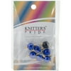 Zooni Stitch Markers W/Colored Beads 7/Pkg-Bluebell, Pk 3, Knitter's Pride