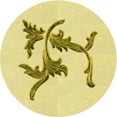 thumbnail image 1 of Ahgly Company Machine Washable Indoor Round Transitional Sun Yellow Area Rugs, 5' Round, 1 of 7