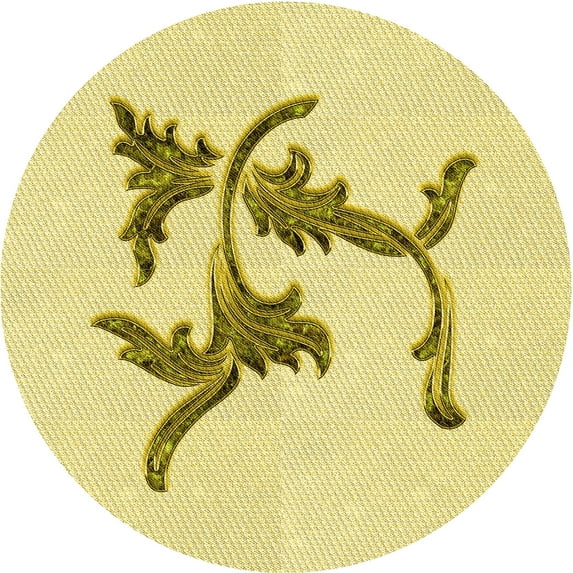 Ahgly Company Indoor Square Patterned Sun Yellow Area Rugs, 3' Square