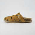 thumbnail image 6 of Cushionaire Benson Genuine Suede Clogs for Women – Adjustable Buckle Sandal with Memory Foam CHESTNUT 6.5, 6 of 10