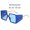 Blue Frame Blue Lens, variant on New Large Square Frame Sunglasses In Assorted Colors Black, Blue, Green, Orange, Champagne And White Frames