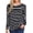 Black, variant on Women's Striped Long Sleeve Crewneck Tee Casual Soft T Shirts and Fashion Top for Daily Wear and Comfortable Layering