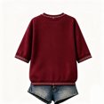 thumbnail image 3 of Dweltoz Halloween Witch T Shirt for Women Salem Broom Company Printed Broom Graphic Crewneck Vintage Retro Enchanted Handcrafted Oversized Short Sleeve Sweatshirt Fall Top,Wine XL, 3 of 3
