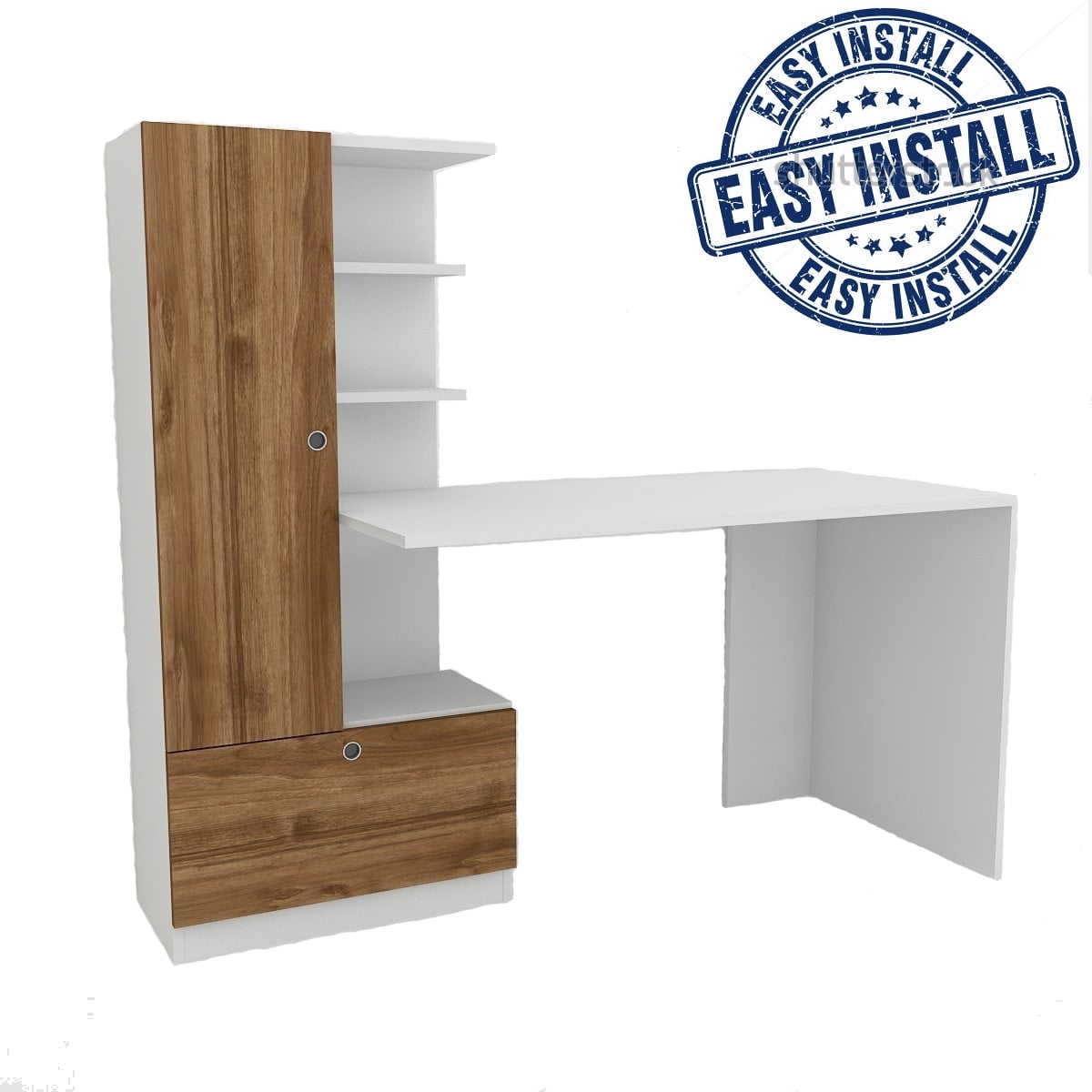 Modern Study Desk For Office And Students Bedroom Computer Small Spaces Computers White With