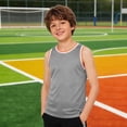 thumbnail image 6 of BFHHYA Youths Quick Dry Athletic Shirts Mesh Sleeveless Round Neck Tops Casual Basketball Jerseys Boys Girls Size 3-18 Years, 6 of 6