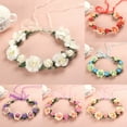 thumbnail image 2 of GROFRY Flower Headband Nice Looking Adjustable Artificial Women Girl Flower Wreath Crown for Wedding, 2 of 8