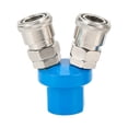 thumbnail image 1 of Eigraketly Conector de conector de compresor de aire, distribuidor de conexión rápida neumática de Metal de 2 vías/3 vías, fácil Herramientas y ferretería 2 vías, 1 of 6